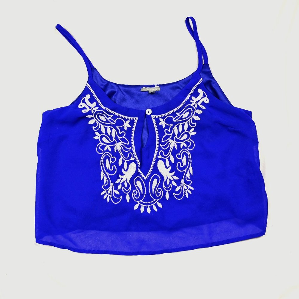 🖤2/30$ -- Charlotte Russe Camisole crop Top Blue US M